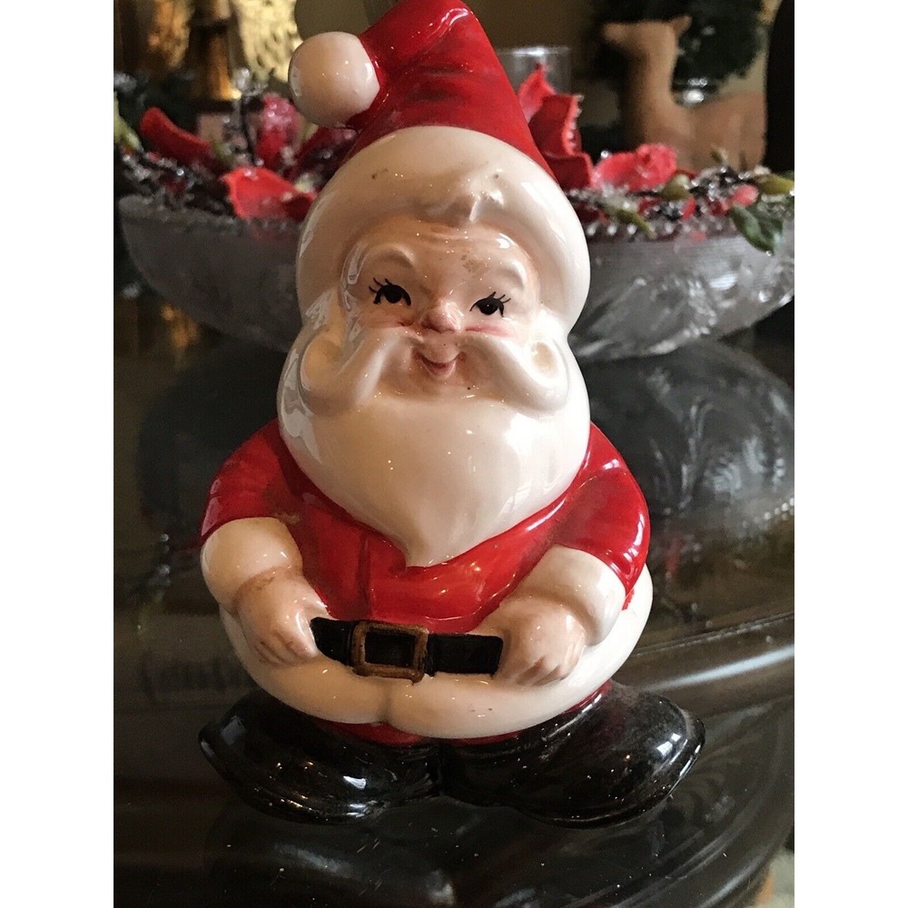 Ceramic Lefton Santa Claus Napkin‎ Holder Made in Japan